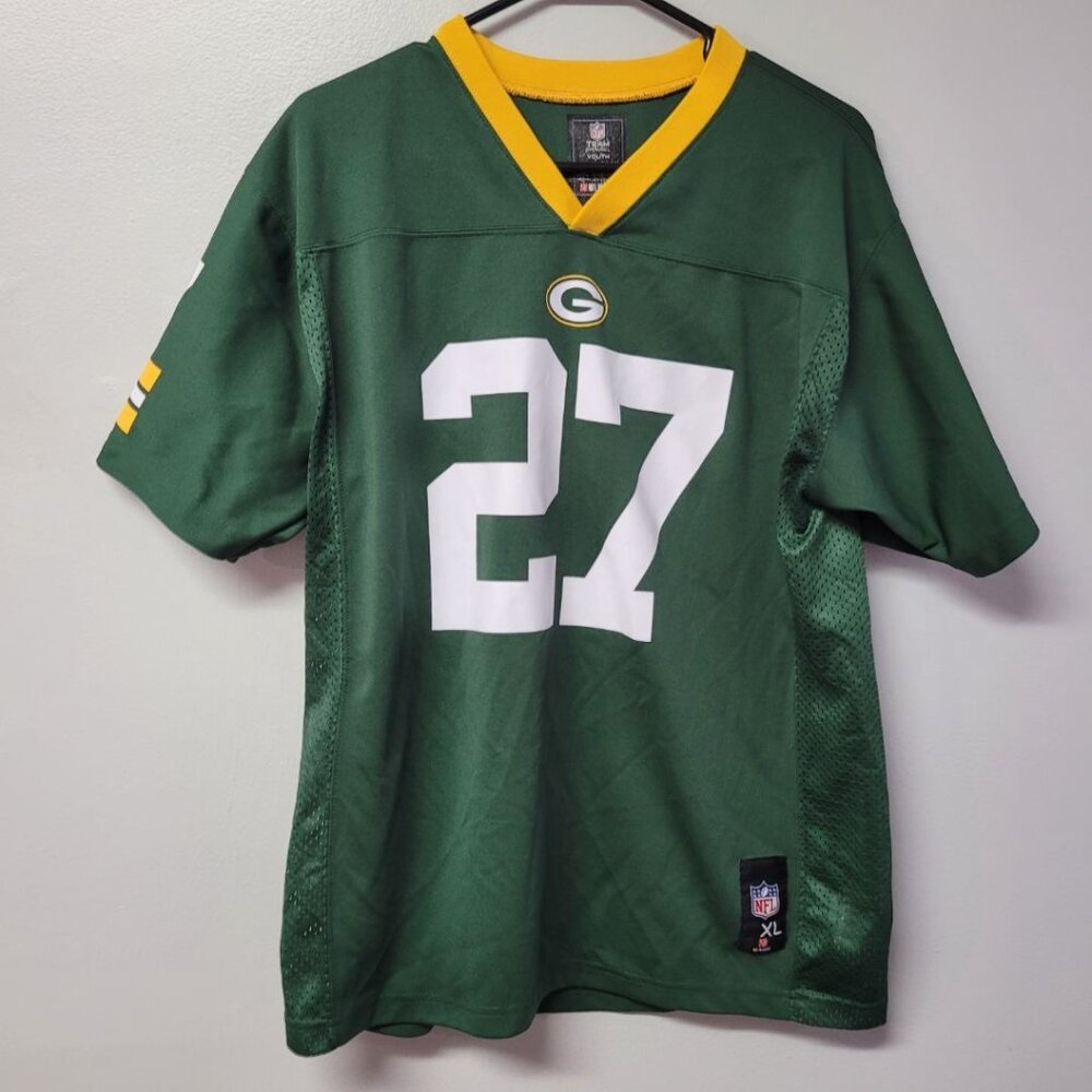 NFL Green Bay Packers Lacy 27 Shirt‎ Jersey Youth XL 18 20 Fan Apparel Football